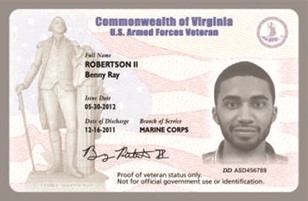 US Armed Forces Veteran Card